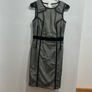 Black and white business casual dress. Banana republic.